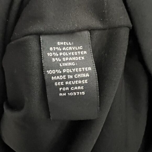 Sharagano Dress Womens Size 14 Striped Textured 3/4 Sleeves Boho Fall Black - Picture 8 of 13